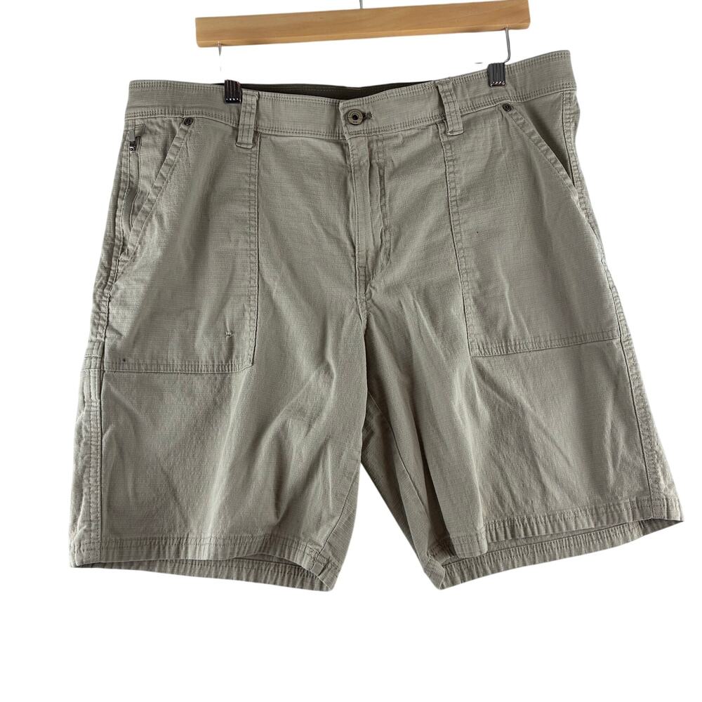 Lot of 2 Weatherproof Cargo Shorts Men's 36 Khaki Grey Utility Gorpcore Hiking